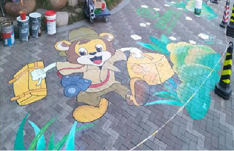 德宏夏季画地面彩绘会遇到的问题