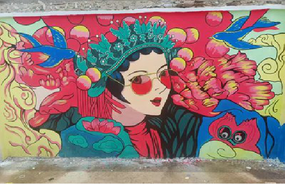 德宏墙体彩绘-网红墙