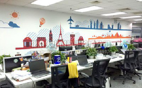 德宏教你设计办公室墙绘的方法。