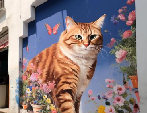 德宏自己绘制有个性的手绘墙