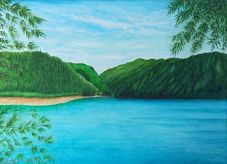 德宏在墙绘中，如何绘画绿水青山？