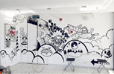 德宏手绘墙并非传统涂鸦。